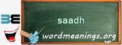 WordMeaning blackboard for saadh